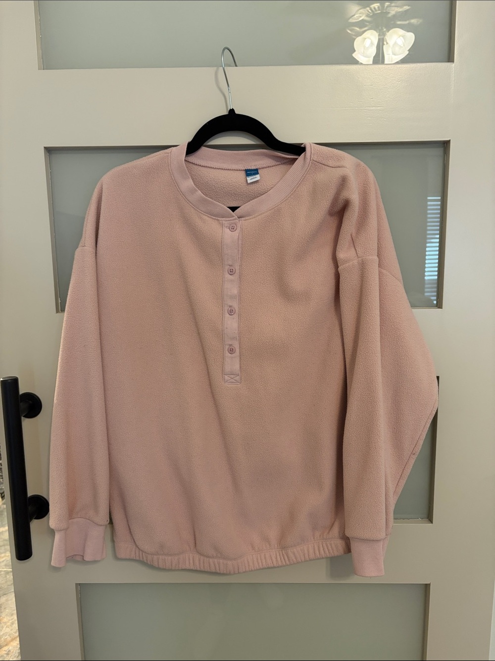 Old Navy Light Pink Women's Crew Henley Pullover Sweater - maternity